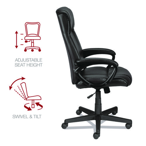 Picture of Alera Dalibor Series Manager Chair, Supports Up to 250 lb, 17.5" to 21.3" Seat Height, Black Seat/Back, Black Base