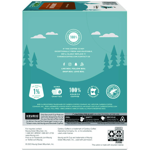 Picture of Caribou Blend Coffee K-Cups, 96/Carton