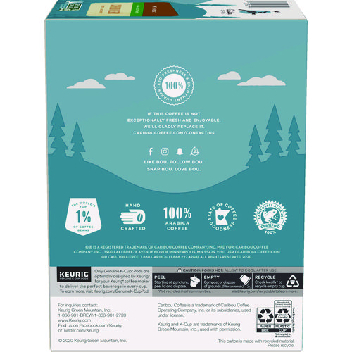 Picture of Caribou Blend Decaf Coffee K-Cups, 96/Carton