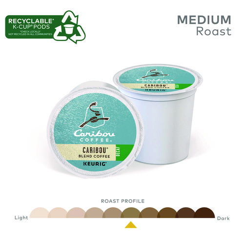 Picture of Caribou Blend Decaf Coffee K-Cups, 96/Carton