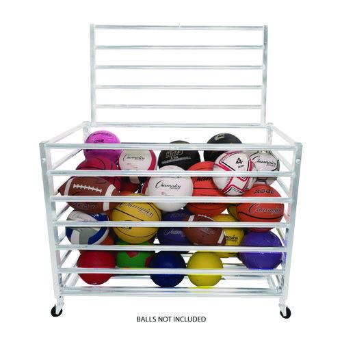 Picture of Economy Locking Ball Carrier, Metal, 264 lb Capacity, 23" x 45" x 32", White