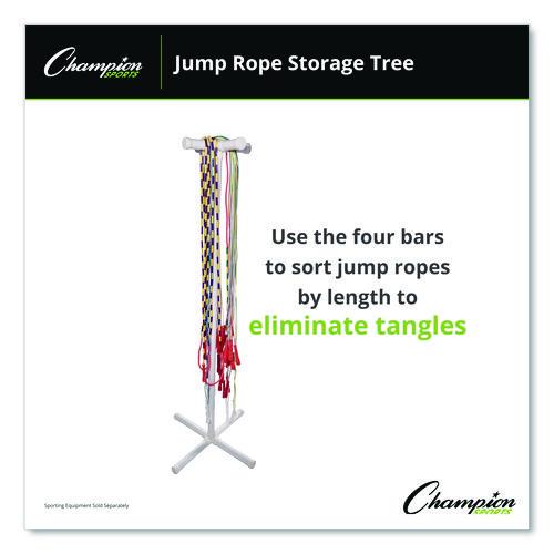 Picture of Jump Rope Storage Tree, 25.5" x 25.5" x 68.5", White