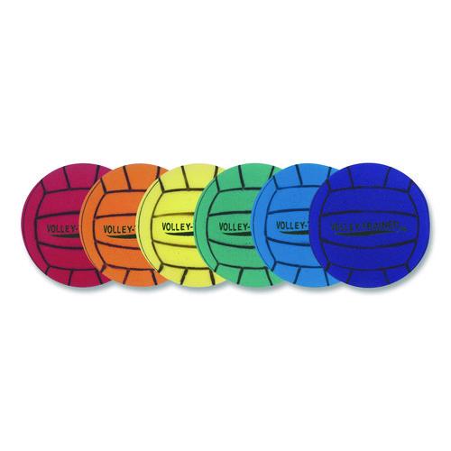 Picture of Ultra Foam Volleyball Set, 8" Diameter, Assorted Colors, 6/Set