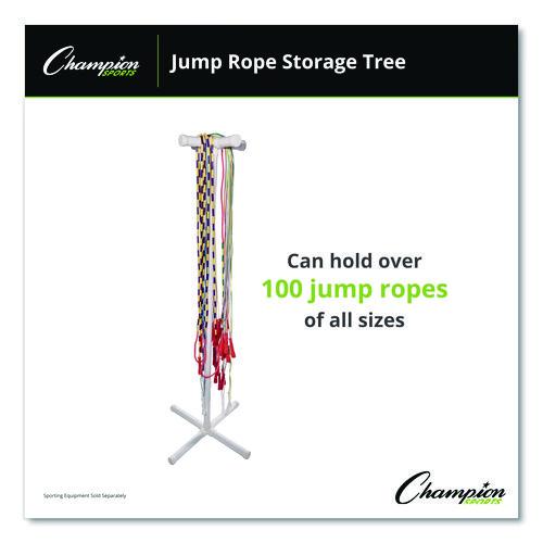 Picture of Jump Rope Storage Tree, 25.5" x 25.5" x 68.5", White