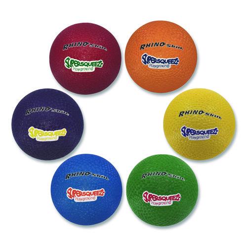 Picture of Rhino Skin Super Squeeze Playground Ball Set, 7.5" Diameter, Assorted Colors, 6/Set