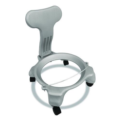 Picture of Kid's Ball Chair, Supports Up to 264 lb, 12.5" Seat Height, Blue Seat, Silver Base