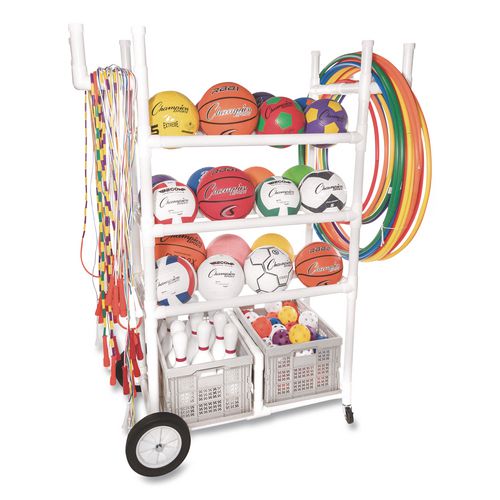 Picture of High Impact All-Terrain Heavy-Duty Cart, Plastic, 176 lb Capacity, 19 x 53 x 58, White