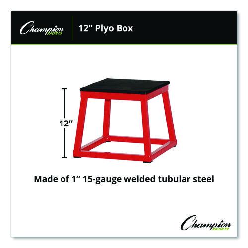 Picture of Plyo Box, 15" x 15", Plywood/Rubber/Steel, Red/Black