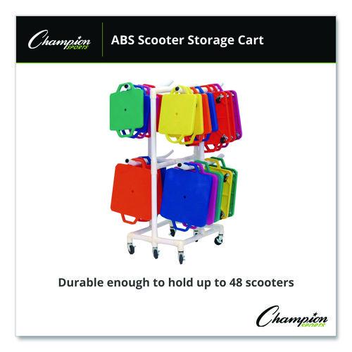 Picture of ABS Scooter Storage Cart, Plastic, 176 lb Capacity, 21 x 27 x 54, White