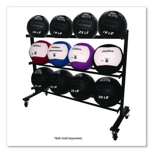 Picture of RPX Medicine Ball Rack, Metal, 220 lb Capacity, 18.5 x 62 x 45, Black