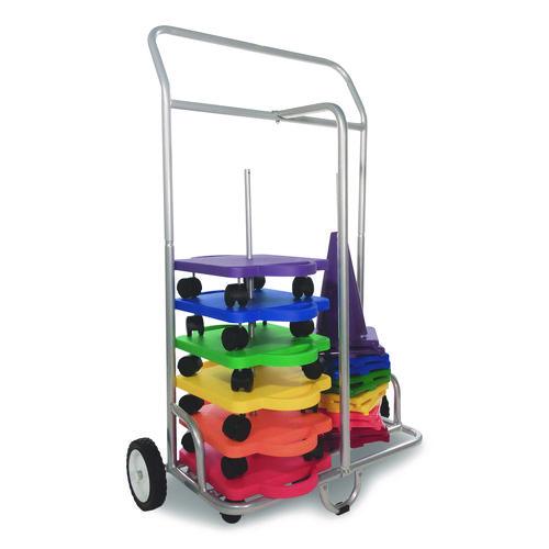 Picture of Scooter Storage Cart, Metal, 132 lb Capacity, 16 x 32 x 48, Silver