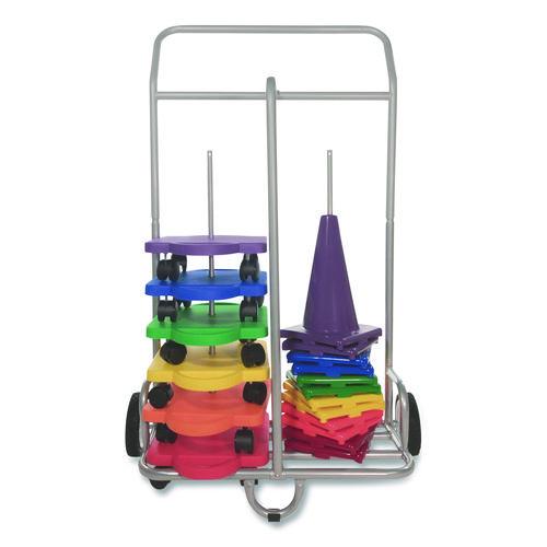 Picture of Scooter Storage Cart, Metal, 132 lb Capacity, 16 x 32 x 48, Silver