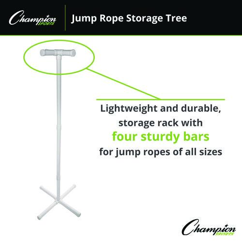 Picture of Jump Rope Storage Tree, 25.5" x 25.5" x 68.5", White