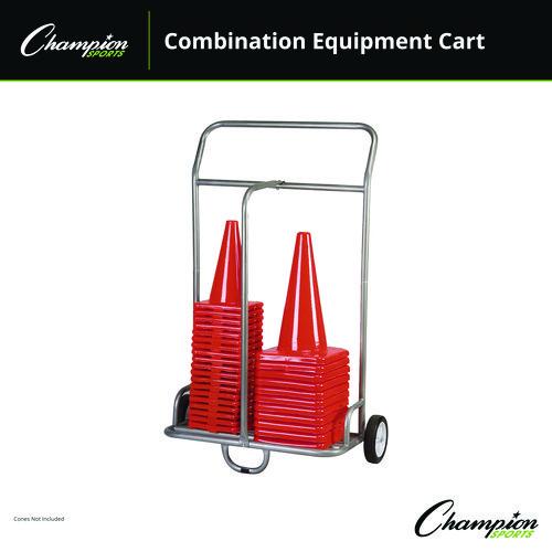 Picture of Combination Equipment Cart, Metal, 132 lb Capacity, 16 x 32 x 48, Silver