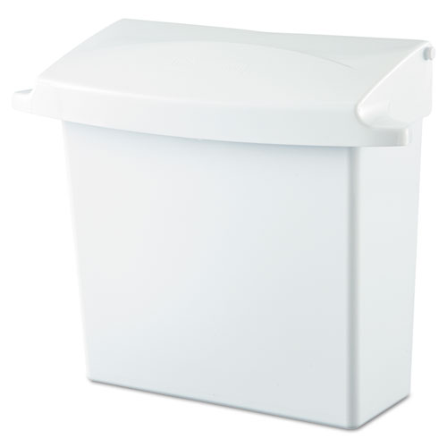Picture of Sanitary Napkin Receptacle with Rigid Liner, Plastic, White