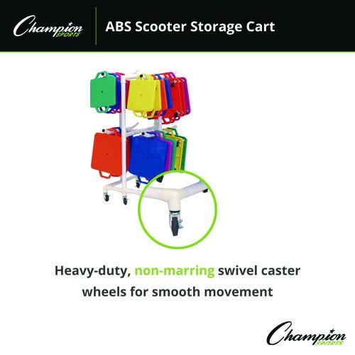 Picture of ABS Scooter Storage Cart, Plastic, 176 lb Capacity, 21 x 27 x 54, White
