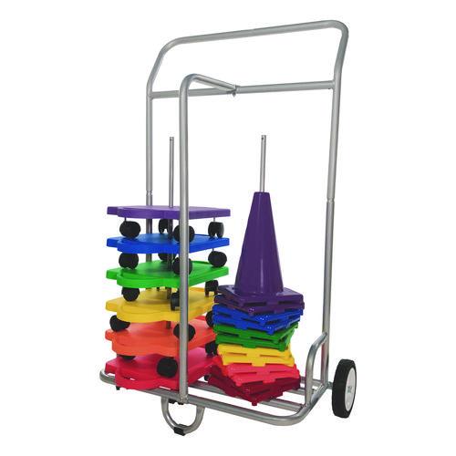 Picture of Scooter Storage Cart, Metal, 132 lb Capacity, 16 x 32 x 48, Silver