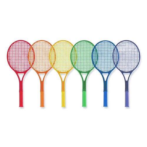Picture of Plastic Tennis Racket Set, Six 21" Rackets, Assorted Colors