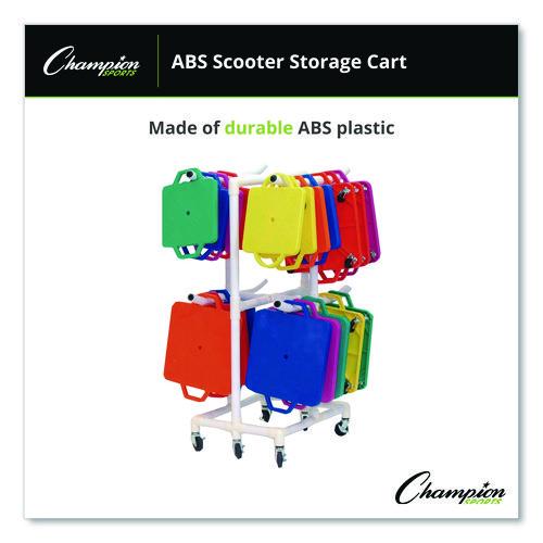 Picture of ABS Scooter Storage Cart, Plastic, 176 lb Capacity, 21 x 27 x 54, White
