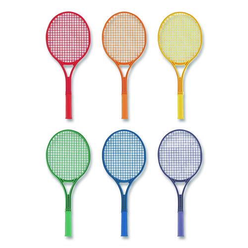 Picture of Plastic Tennis Racket Set, Six 21" Rackets, Assorted Colors