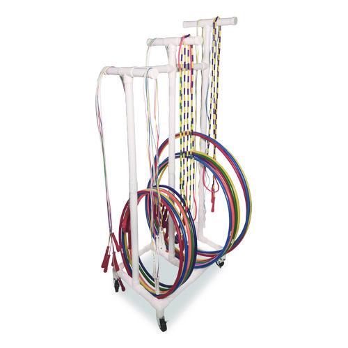 Picture of Jump Rope and Hoop Cart, Plastic, 19 x 28 x 69, White
