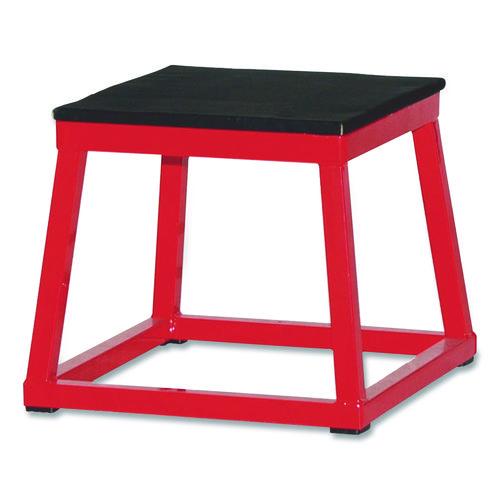 Picture of Plyo Box, 15" x 15", Plywood/Rubber/Steel, Red/Black
