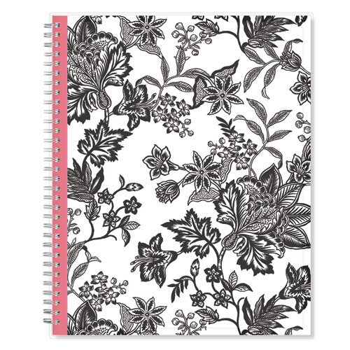 Picture of Analeis Create-Your-Own Cover Weekly/Monthly Planner, Floral, 11 x 8.5, White/Black/Coral, 12-Month (July to June): 2024-2025