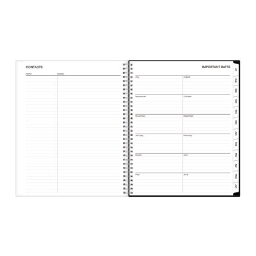 Picture of Analeis Create-Your-Own Cover Weekly/Monthly Planner, Floral, 11 x 8.5, White/Black/Coral, 12-Month (July to June): 2024-2025