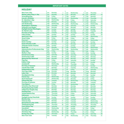 Picture of 100% Recycled MonoBright Monthly/Weekly Planner, 11 x 8.5, Green/Gold Cover, 12-Month (July to June): 2024 to 2025