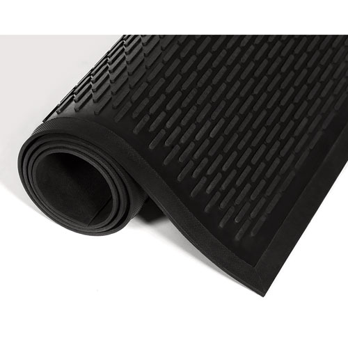 Picture of Crown-Tred Indoor/Outdoor Scraper Mat, Rubber, 35.5 x 59.5, Black