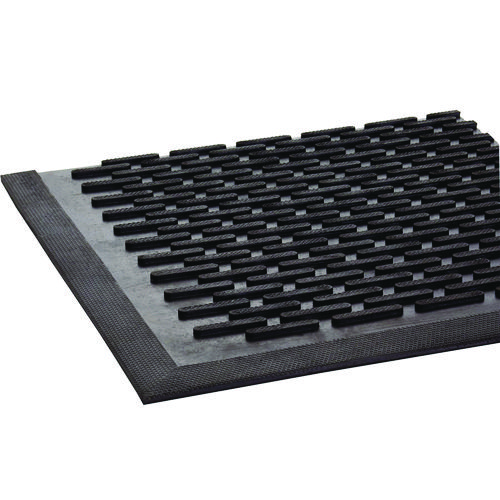 Picture of Crown-Tred Indoor/Outdoor Scraper Mat, Rubber, 35.5 x 59.5, Black