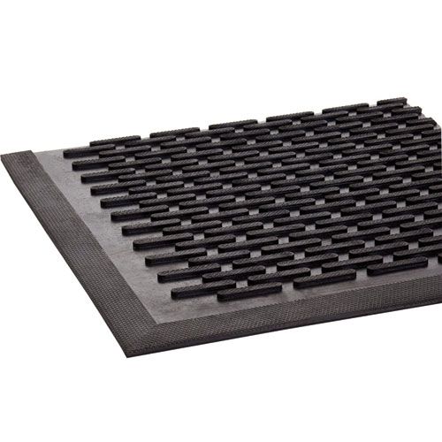 Picture of Crown-Tred Indoor/Outdoor Scraper Mat, Rubber, 43.75 x 66.75, Black