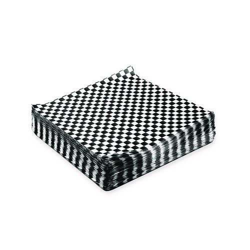 Picture of Grease-Resistant Food Wrap, 12" x 12", Black Check, 5,000/Carton