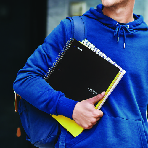 Picture of Wirebound Notebook, 1-Subject, Wide/Legal Rule, Black Cover, (100) 10. x 8.63 Sheets