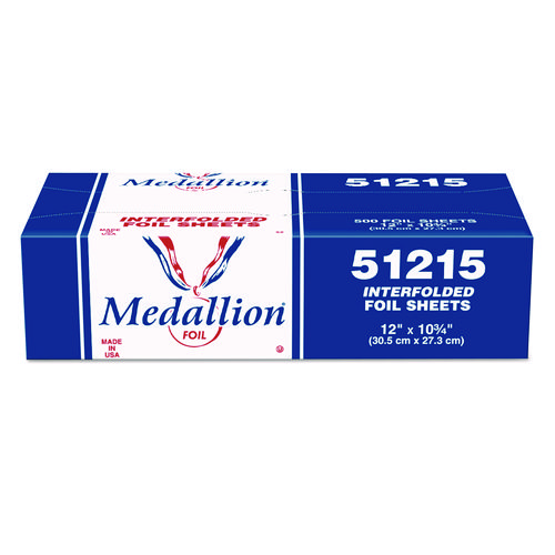 Picture of Medallion Interfolded Foil Sheets, 12 x 10.75, 500 Sheets/Box, 6 Boxes/Carton