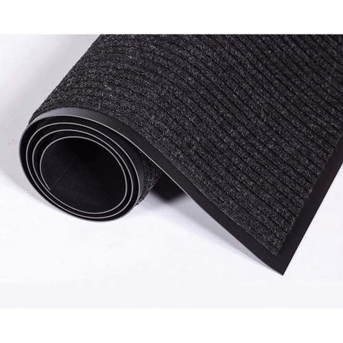 Picture of Needle Rib Wipe and Scrape Mat, Polypropylene, 36 x 60, Charcoal