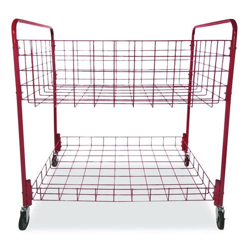 Picture of Back Ease Storage Cart, Metal, 176 lb Capacity, 30 x 43 x 45, Red