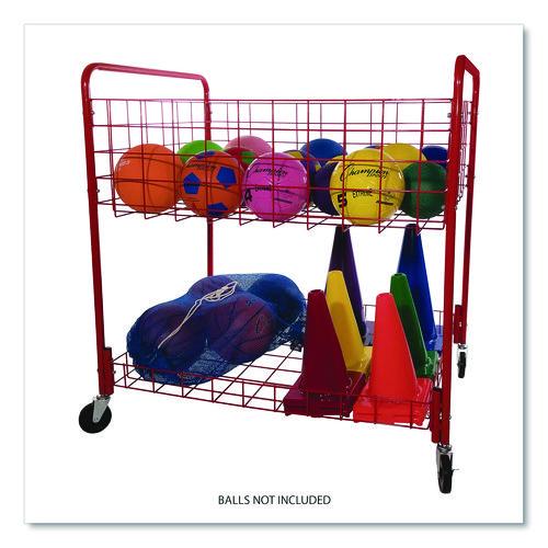 Picture of Back Ease Storage Cart, Metal, 176 lb Capacity, 30 x 43 x 45, Red