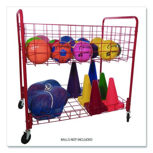 Picture of Back Ease Storage Cart, Metal, 176 lb Capacity, 30 x 43 x 45, Red