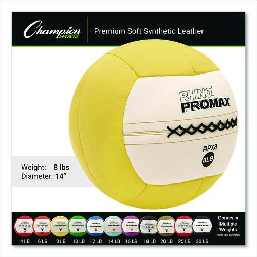 Picture of Rhino Promax Medicine Ball, 8 lb, Yellow