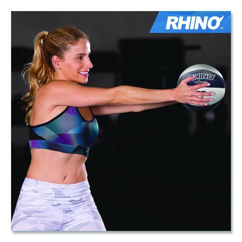 Picture of Rhino Leather Medicine Ball, 22 lb, Black/White