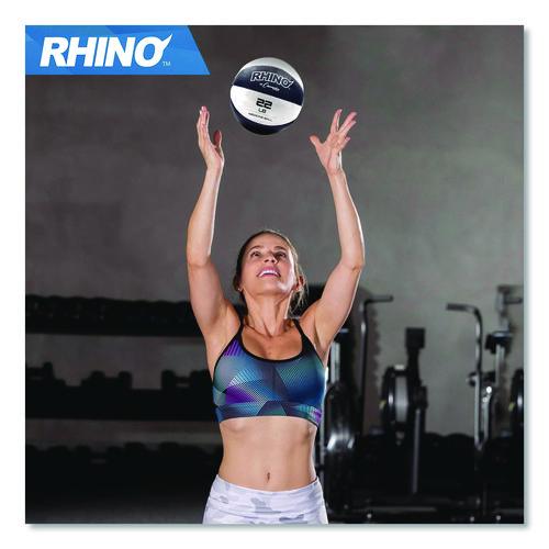 Picture of Rhino Leather Medicine Ball, 22 lb, Black/White