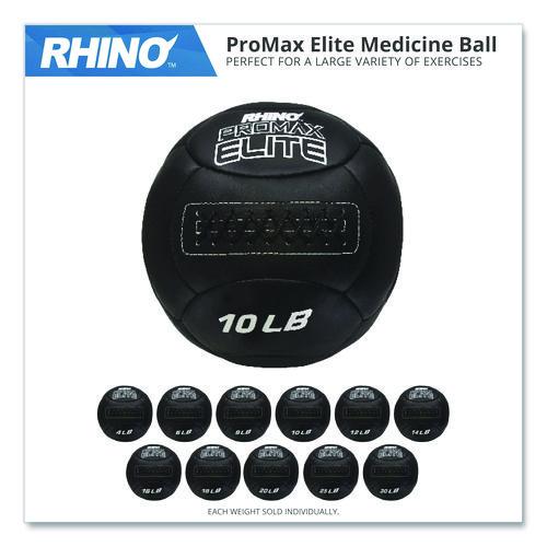 Picture of Rhino Promax Elite Medicine Ball, 12 lb, Black
