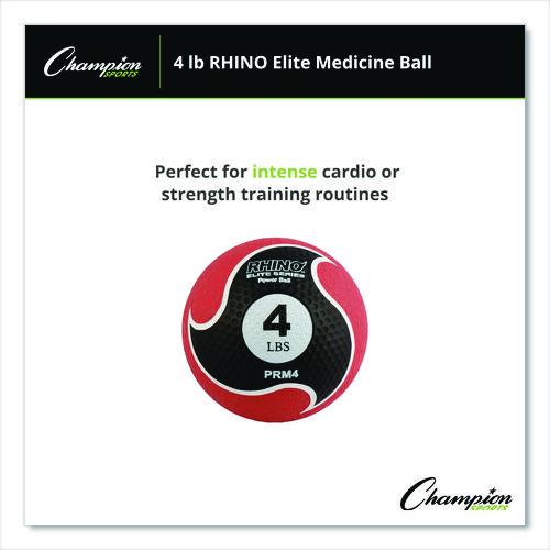 Picture of Rhino Elite Medicine Ball, 4 lb, Red