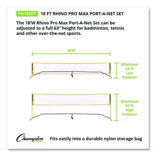 Picture of Rhino Port-A-Net Set, 36" to 60" x 18 ft, 1" dia Frame