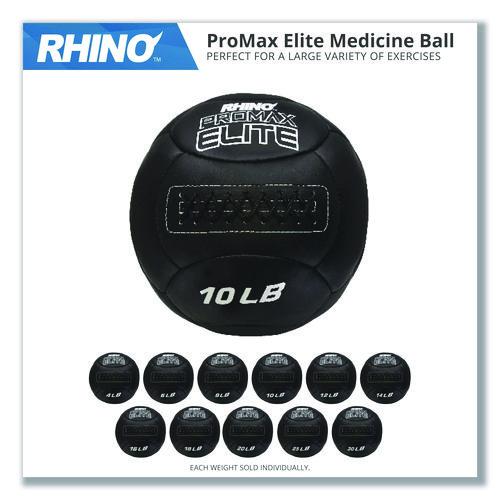 Picture of Rhino Promax Elite Medicine Ball, 18 lb, Black