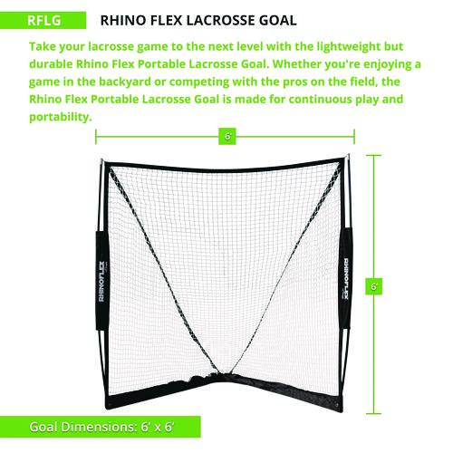 Picture of Rhino Flex Lacrosse Goal, 6 ft x 6 ft, 1" dia Frame