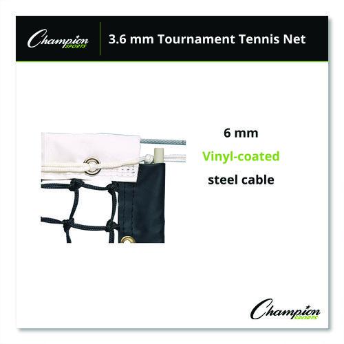 Picture of Tournament Tennis Net, 3.6 mm Double Braided Polyethylene, 42 ft x 3.5 ft