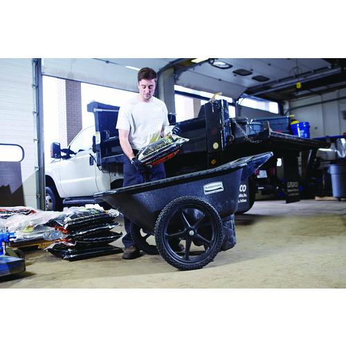 Picture of Big Wheel Agriculture Wheelbarrow, 300 lb Capacity, 32.75" x 58" x 28.25", Black