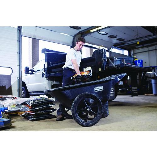 Picture of Big Wheel Agriculture Wheelbarrow, 300 lb Capacity, 32.75" x 58" x 28.25", Black